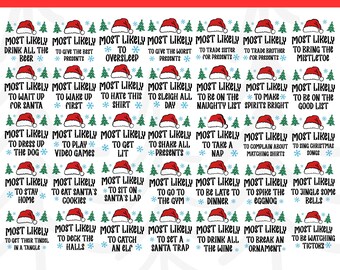 Lot SVG le plus probable à Noël | Designs de chemises assortis amusants | Licence commerciale incluse