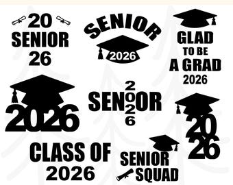 Class of 2026 Graduation SVG Bundle | Grad Cut Files for Cricut & Silhouette | Commercial License Included