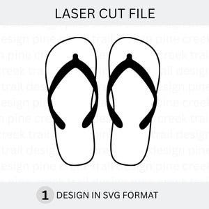 Summer Flip Flop Glowforge Cut File/Flip Flop SVG for Glowforge/Flip Flop Laser Cut File/Glowforge Summertime Cut Files/Laser Cut Files