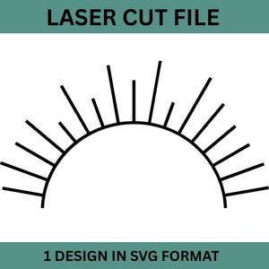 Boho Sun Glowforge File | Laser Cut Sun Wall Decor Design | Commercial License Included