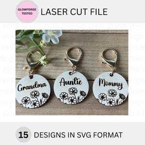 Mother&#39;s Day SVG file/Mother&#39;s Day Laser Cut File/Glowforge SVG file/Mother&#39;s Day Gifts/Mother&#39;s Day Tokens/Wristlets SVG/Keychain Cut File