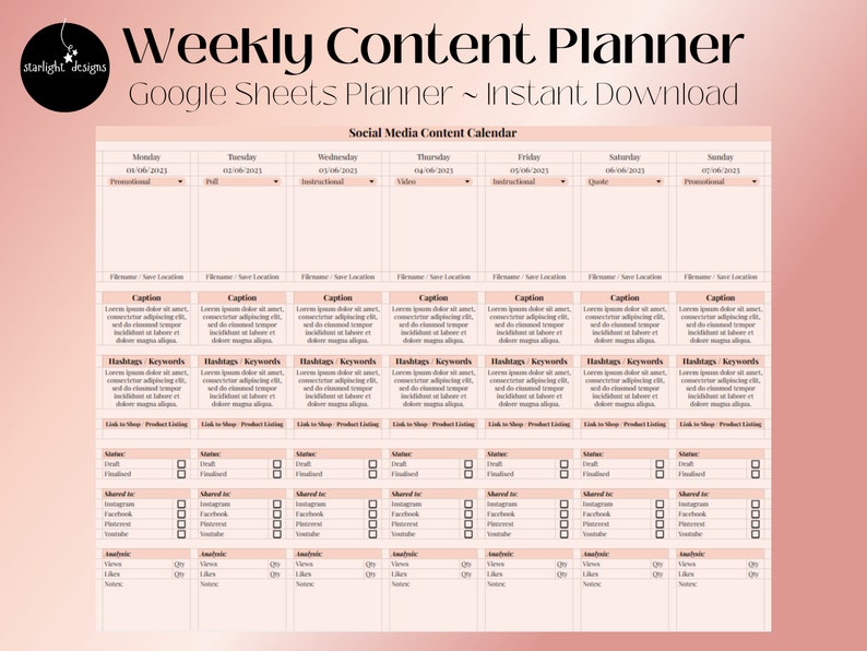 2025 Social Media Content Calendar 