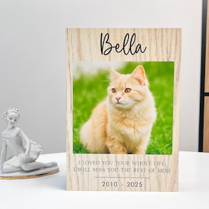 Pet Memorial Box for Ashes, Pet Urn For Ashes, Keepsake Box, Wood Box for Ashes, Personalized Photo Pet Cremation Urn