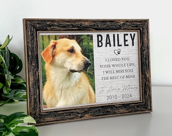 Personalized Pet Memorial Dog Frame, Pet Loss Gifts, Cat Loss Gift, Dog Mom Gift, Pet Portrait Gift, Pet Loss Frame, Pet Sympathy Gift