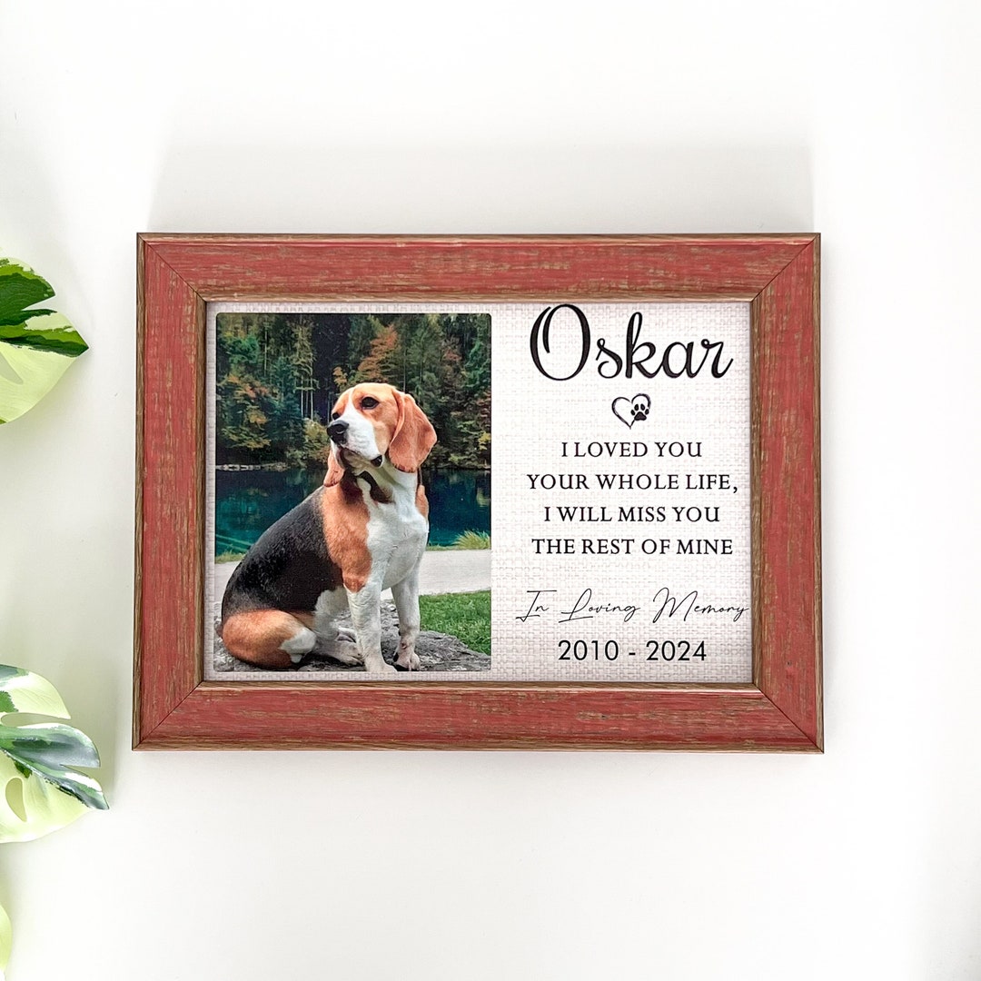 Custom Memorial Standing Frame, Pet Loss Gift, Memorial Pet Frame With ...
