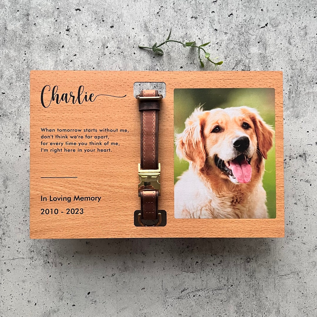 Personalized Pet Memorial Frame, Memorial Display, Collar Display