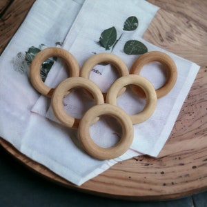 Pack de 6 Anillos de Madera de Neem