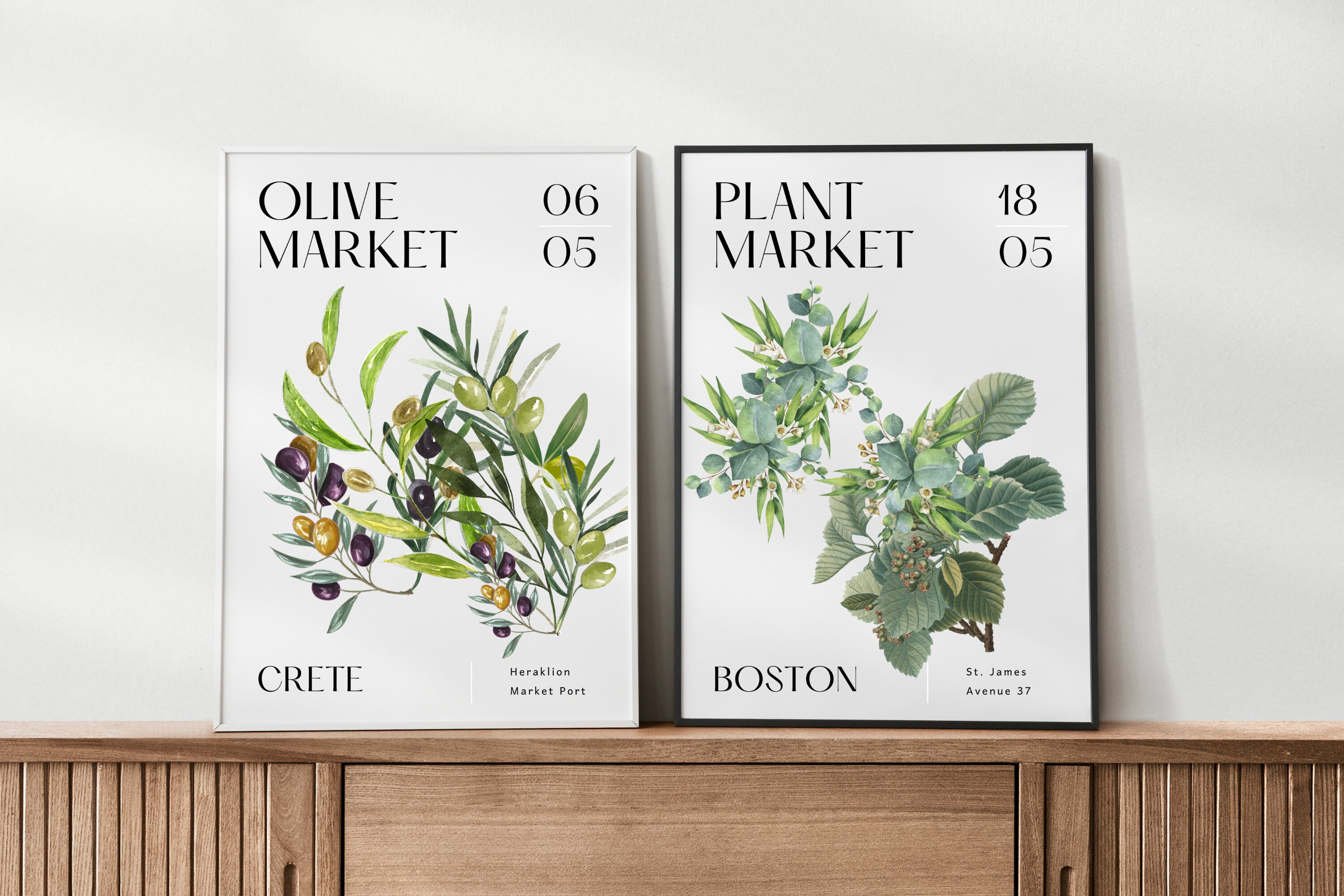 Olive Green Wall Art Olive Branch Decor Modern Art Set of 3 Wall Prints Boho Wall Decor Olive