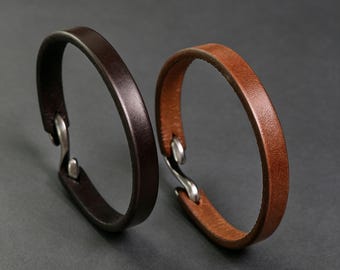 Leather Bracelet For Men, Personalized Bracelet, Engraved Mens Bracelet, Friendship Bracelet, Mens for Gift,Personalized Leather Gift