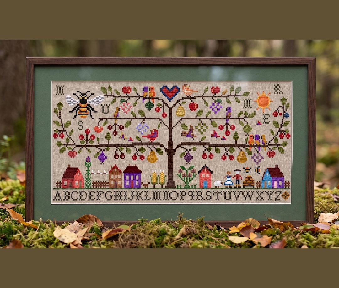 Summer Folk Sampler Cross Stitch Vintage Pattern PDF Download - Etsy