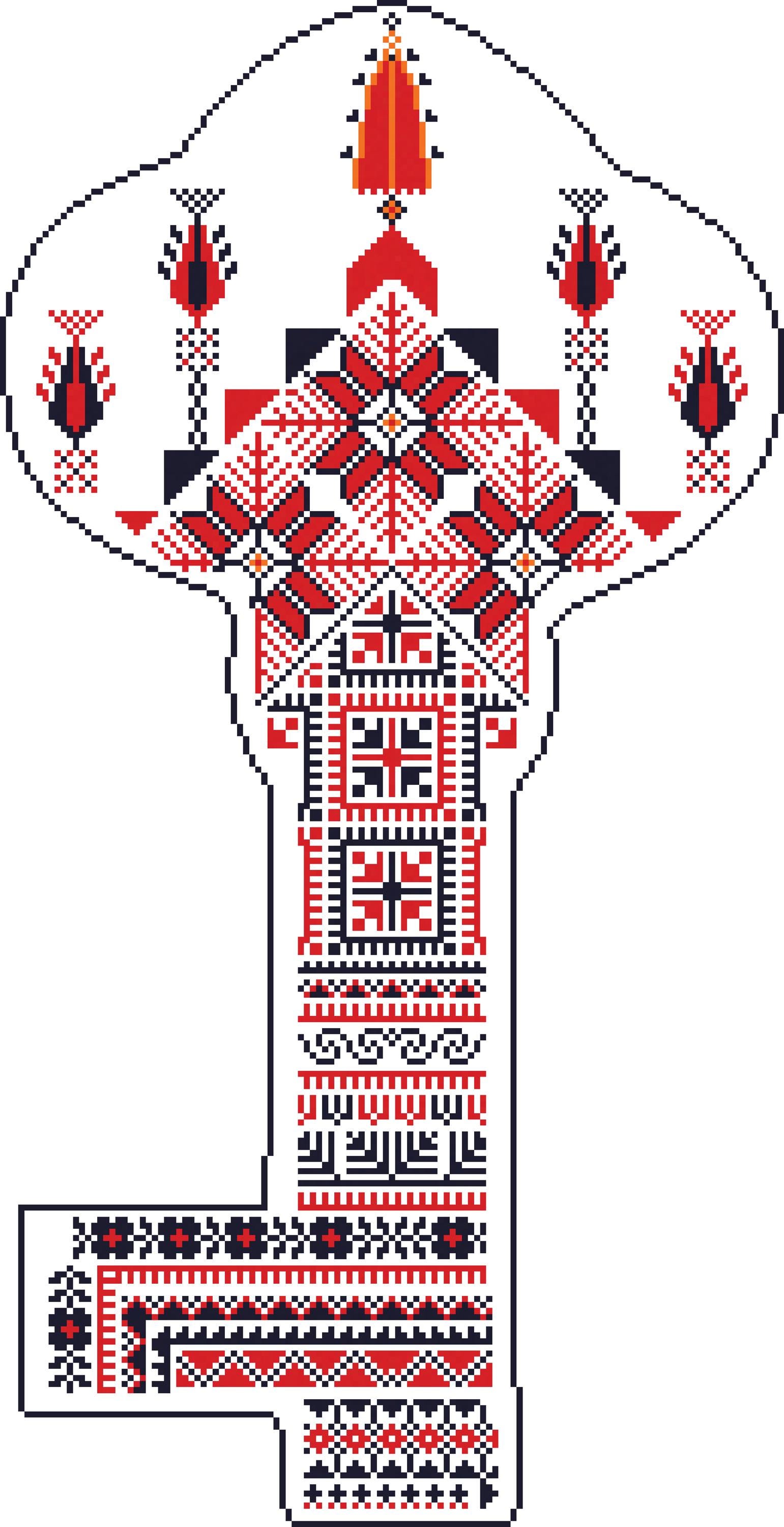 Palestinian Key Draw Key Palestine Tatreez Pattern Pdf Chart - Etsy