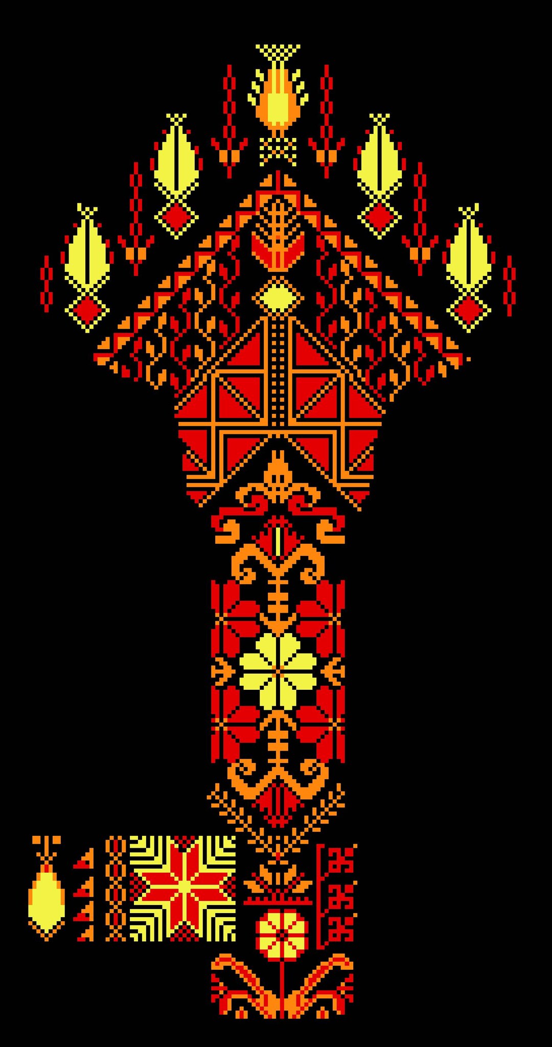Palestinian Key Drawing Palestine Key Tatreez Pattern, Palestinian Cross Stitch (PDF) - Etsy