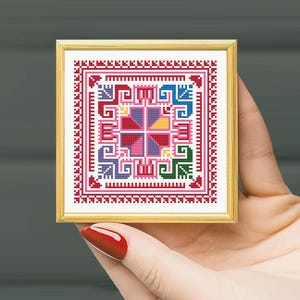 mini tatreez pattern sampler motif palestinians cross stitch