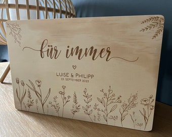 Geschenk Hochzeit personalisiert, Erinnerungsbox aus Holz, personalisierte Kiste, Holzkiste, Aufbewahrung, Geschenk Hochzeit, Hochzeitspost