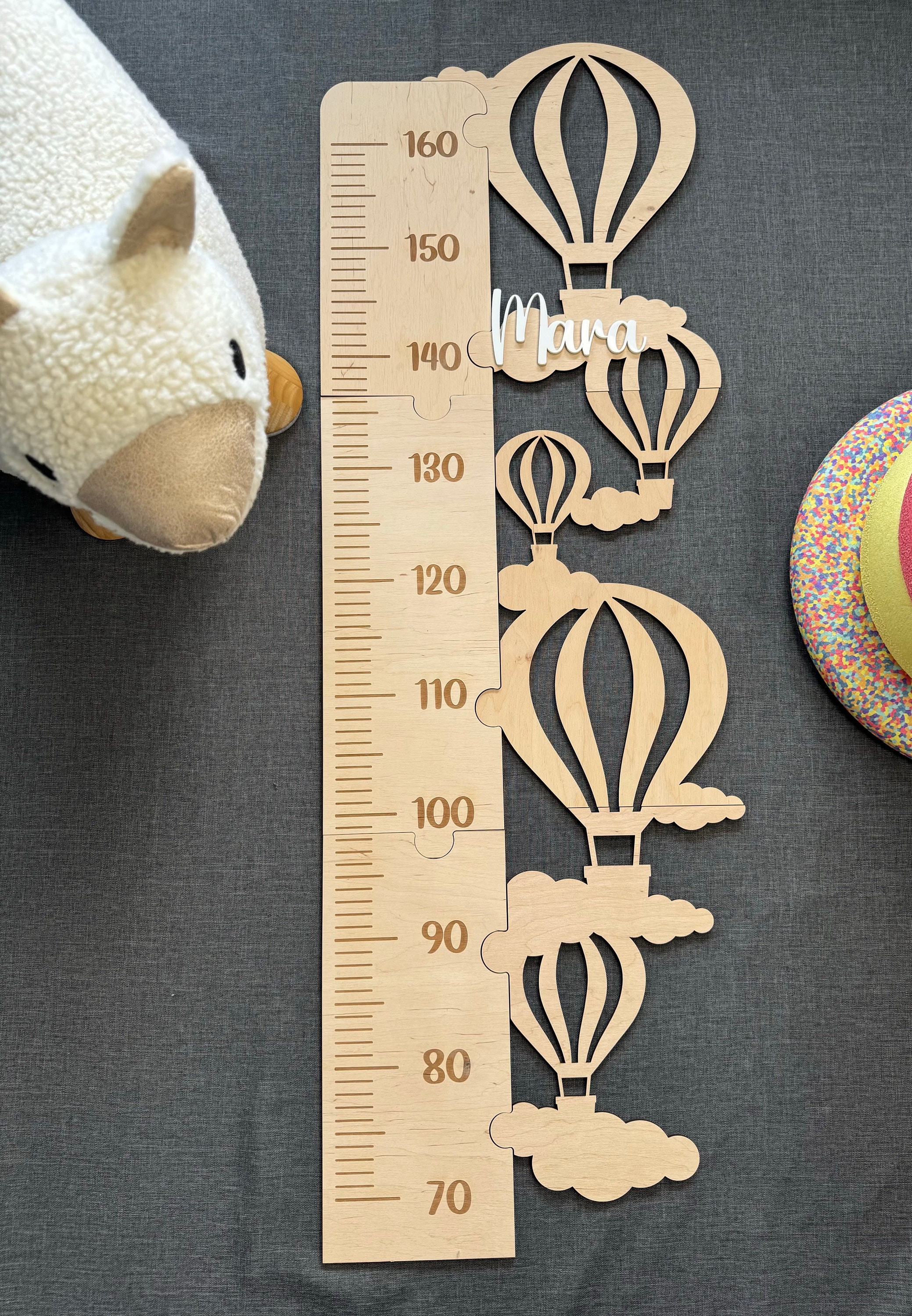 Gift birth height chart growth chart made of wood children's room decoration personalized height chart birthday gift gift children baptism