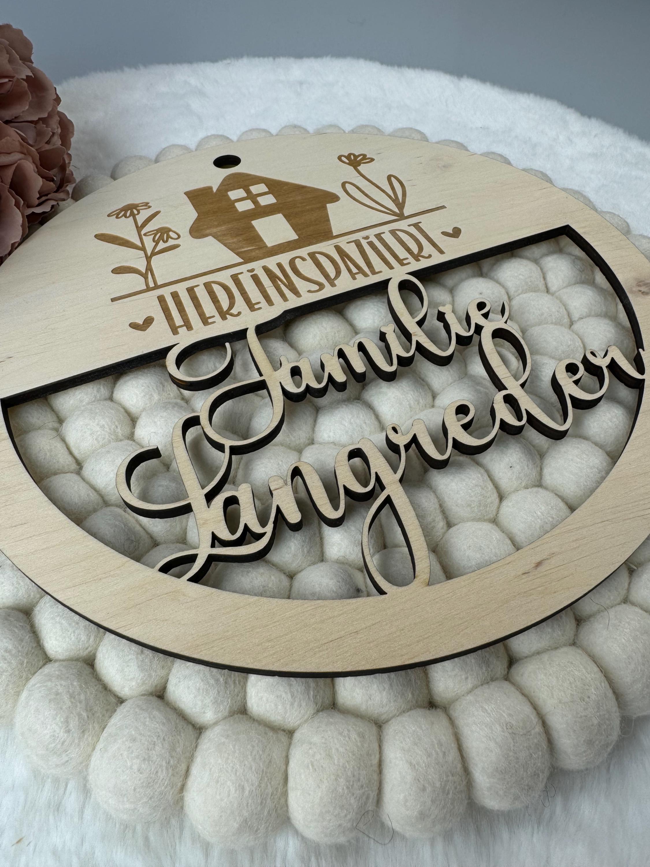 Wooden ring personalized as desired, Personalized name ring made of wood, Wooden ring with name