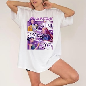 Huntrix-T-shirt meisjes, Kpop Demon Hunters-sweatshirt, Huntrix fan girl cadeau, Rumi Zoey Mira graphic T-shirt, Kpop Huntrix,