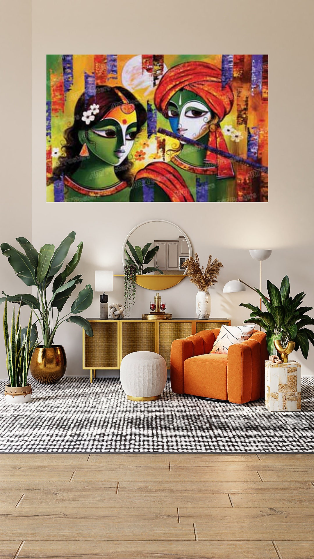 Radha Krishna Wall Decor , Radha Krishna Painting , ,krishna Painting ...