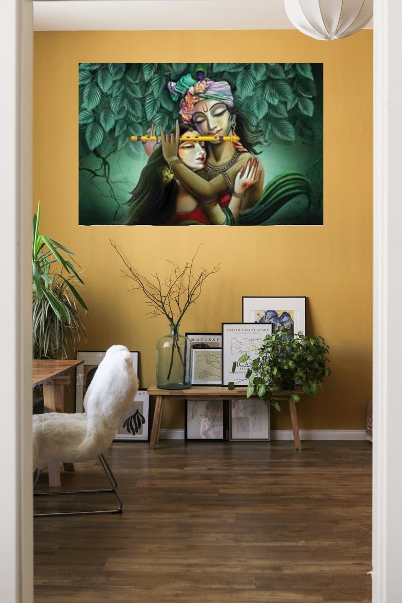 Radha Krishna Wall Decor Radha Krishna Painting krishna - Etsy