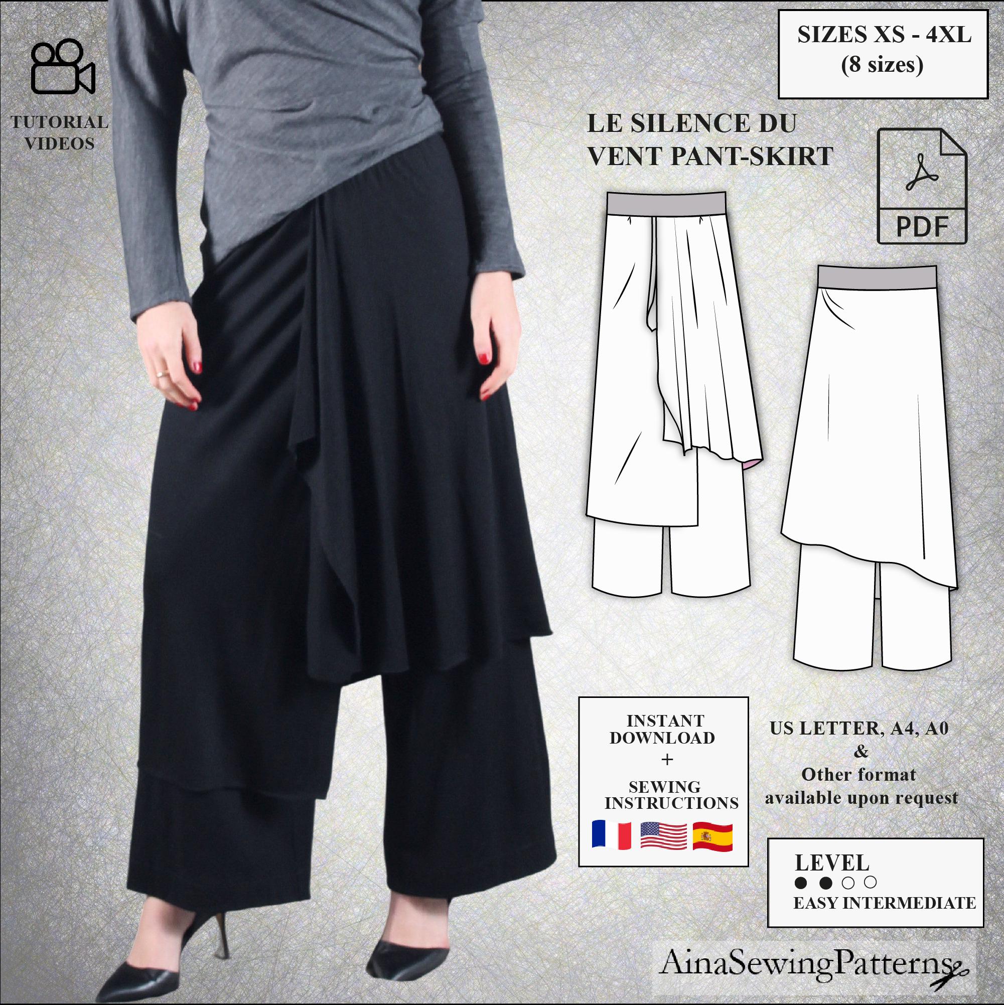 Pants With Skirt Overlay - Etsy