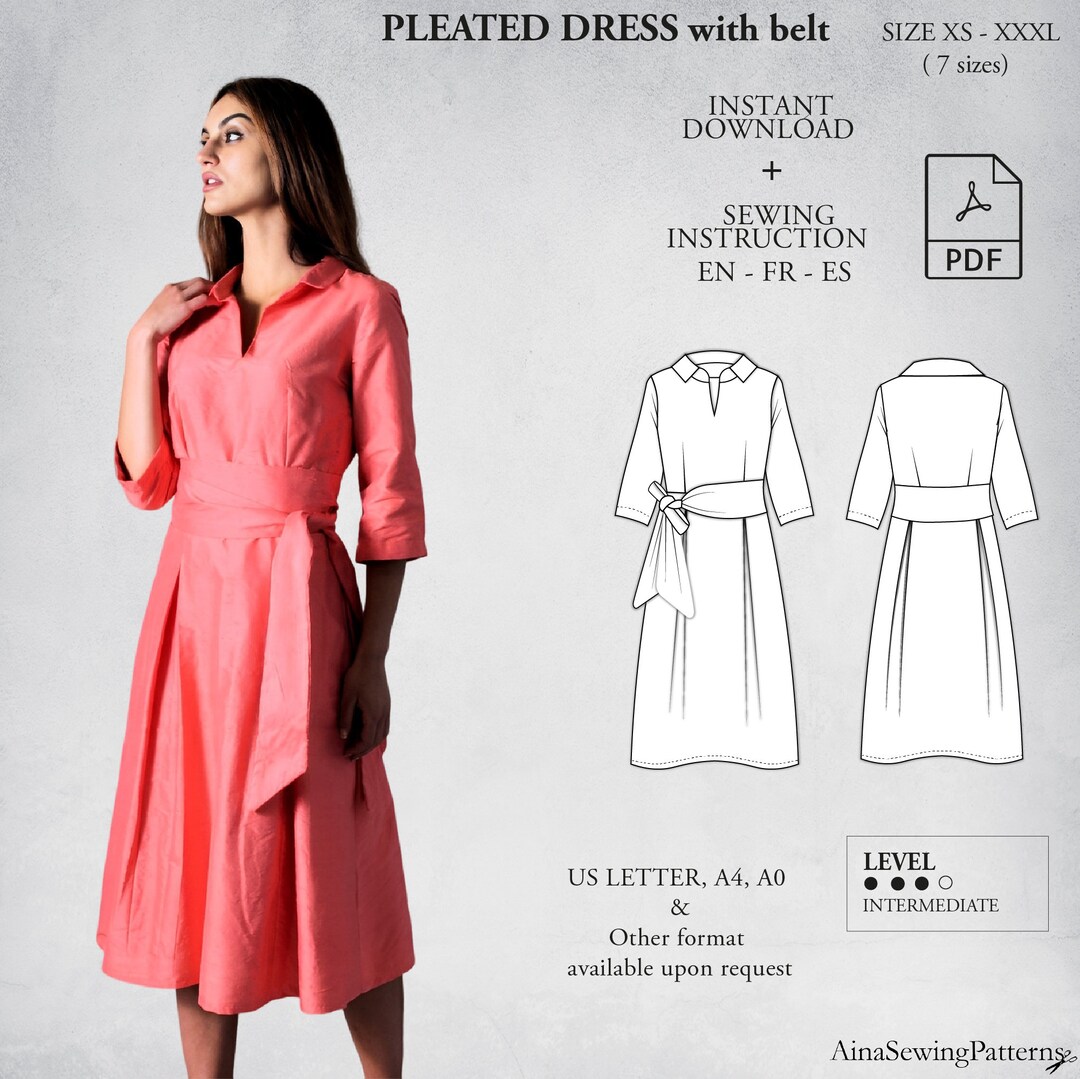 Cocktail Dress Sewing Pattern Classic Dress Sewing Pattern Etsy