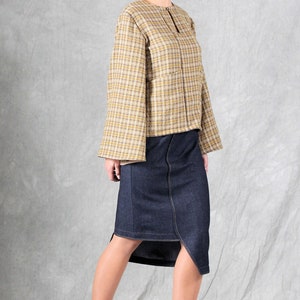 Blus med lyktaärm PDF-sömnadsmönster, nyckelhålsringning, XS-XXXL bild 7