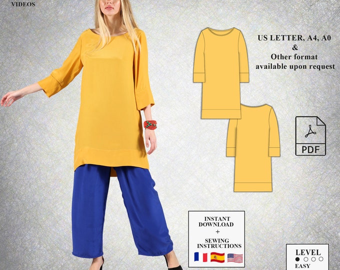 Cali Top PDF Sewing Pattern and Printable Sewing Tutorial for Women ...