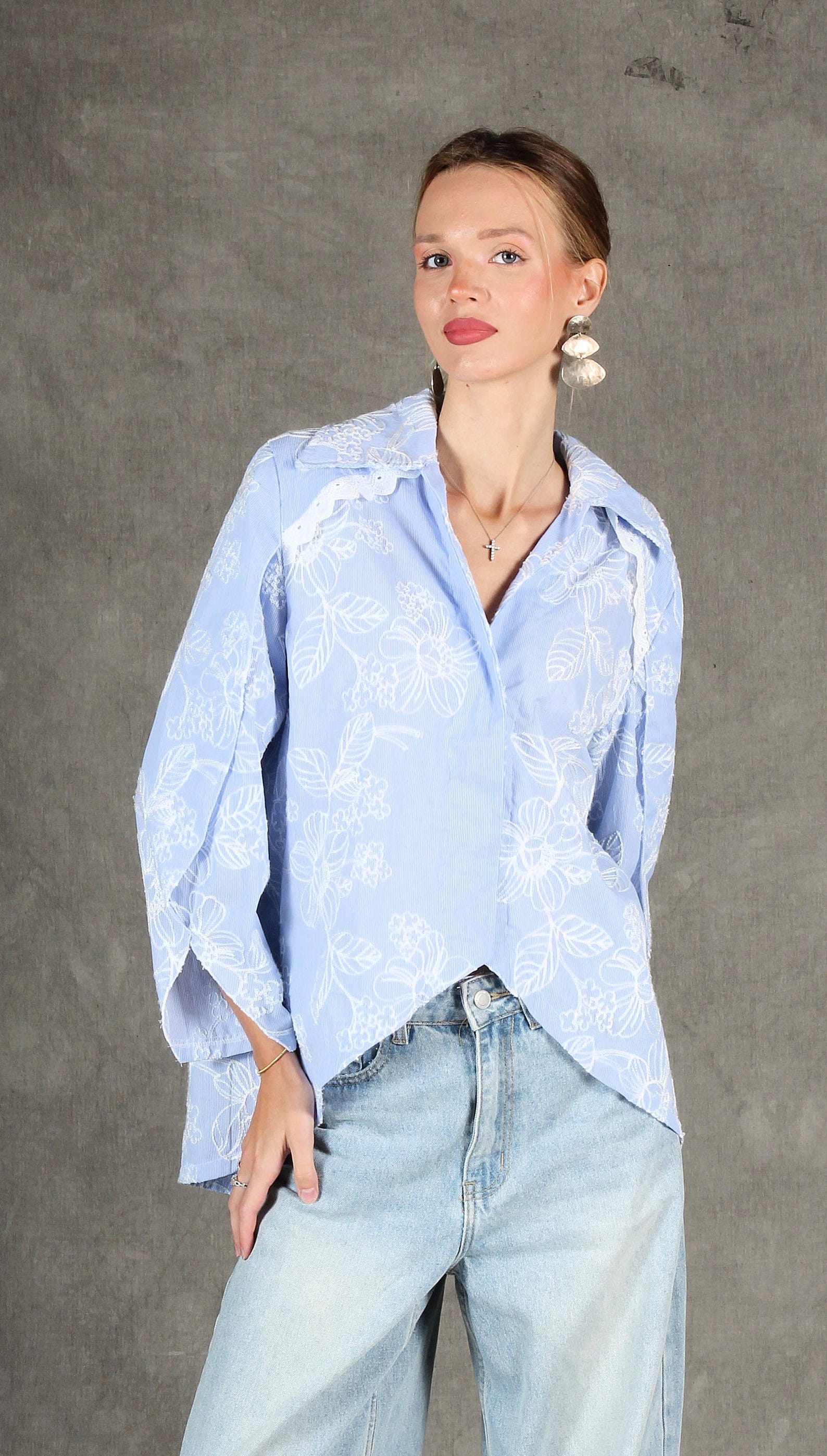 Collared Shirt Sewing Pattern PDF | Oversized Shirt Pattern | Women ...