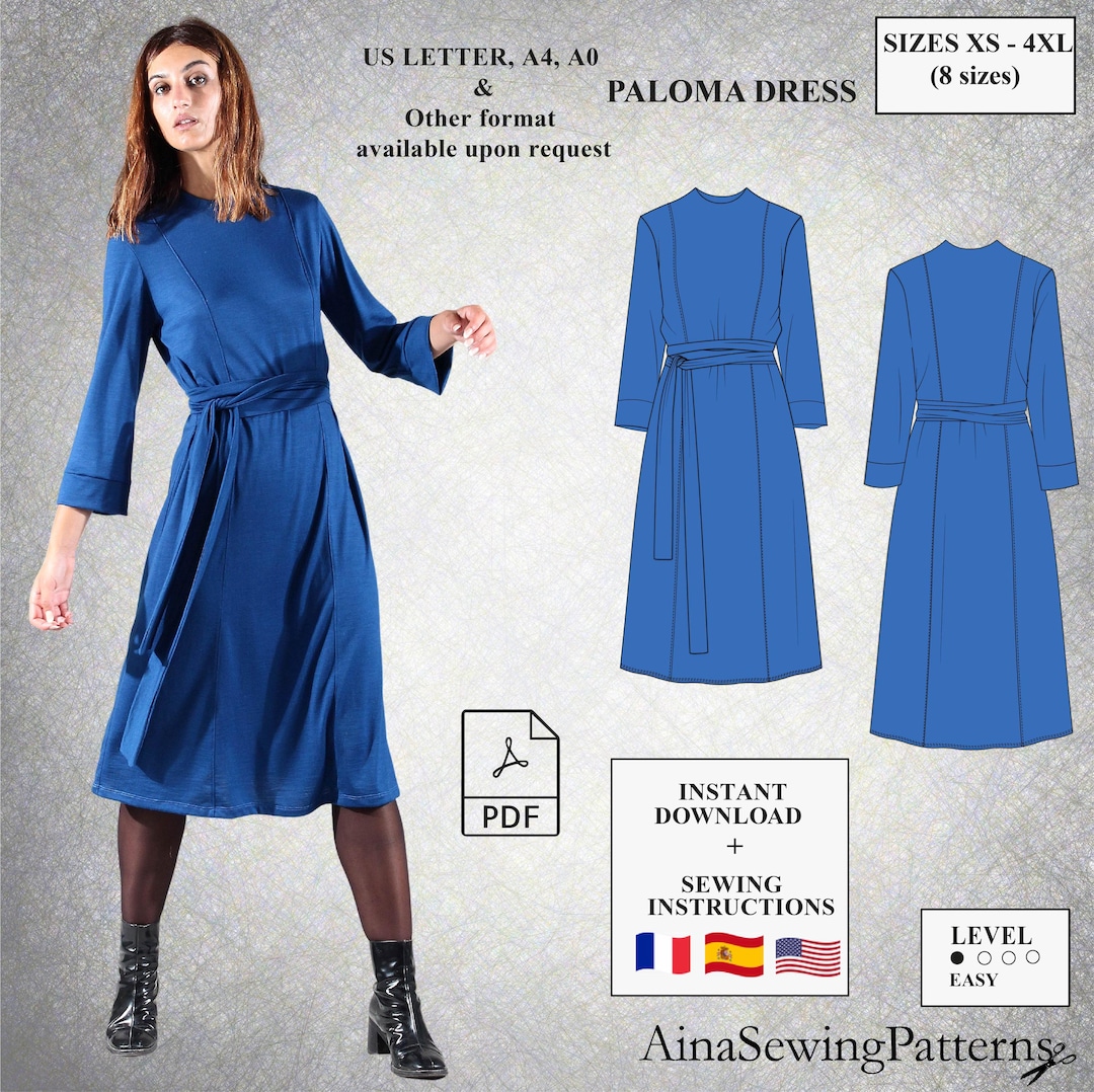 Patron couture robe femme Patron couture robe hiver Patron