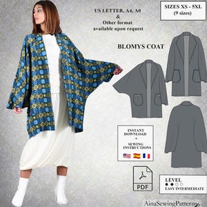 Patron couture manteau femme | Patron couture manteau hiver | Patron couture manteau ample | Patron couture femme PDF