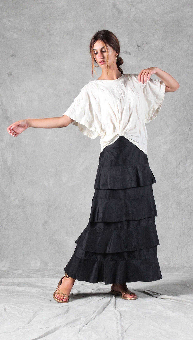 Ruffle Skirt Sewing Pattern Long Skirt Sewing Pattern Easy Etsy