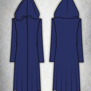 Hooded Coat Pattern | Winter Coat Pattern | Long Coat Sewing Pattern ...