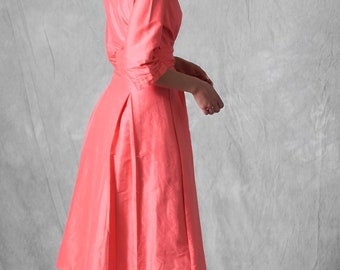 midi cocktail dress pattern Pleated Midi Cocktail Dress Pattern | Classic Midi Dress Pattern | Collared Dress Sewing Pattern | Women's Dress Pattern | PDF Pattern