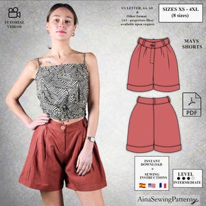 Women Shorts Pattern | Women’s Shorts Sewing Pattern | Summer Shorts PDF | Pleated Shorts sewing pattern | PDF Sewing Pattern | DIY Shorts