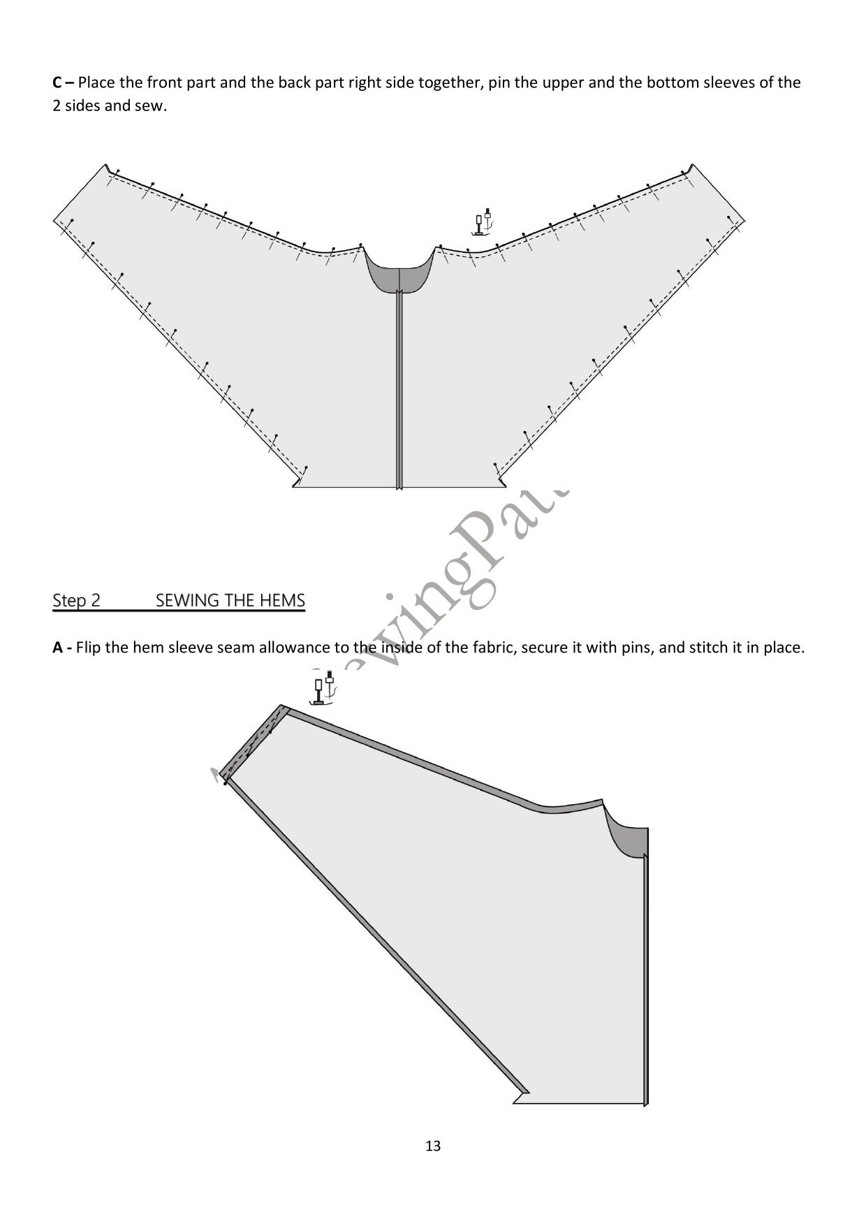 Batwing Top Pattern Top Sewing Pattern Jumper Sewing Etsy