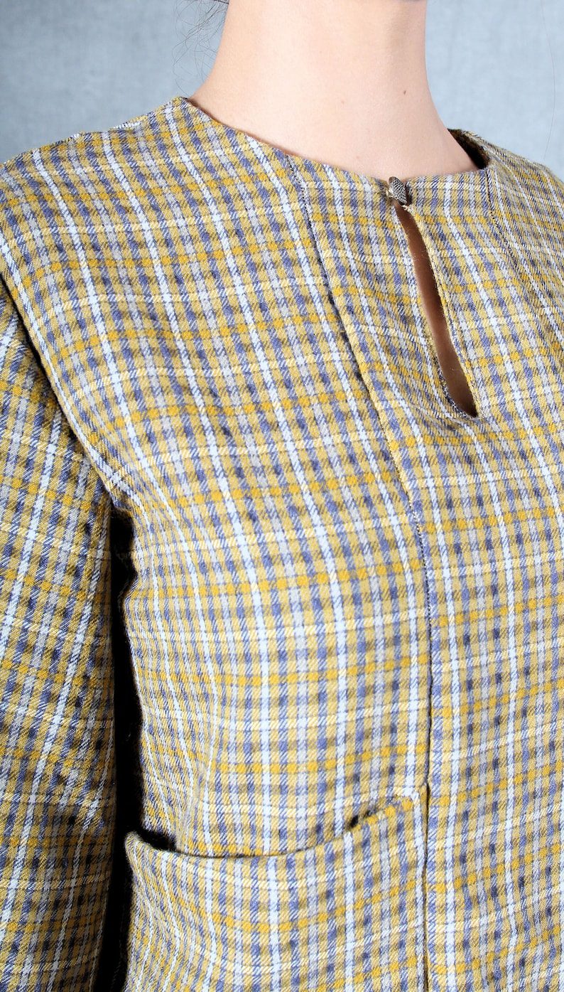Blus med lyktaärm PDF-sömnadsmönster, nyckelhålsringning, XS-XXXL bild 10