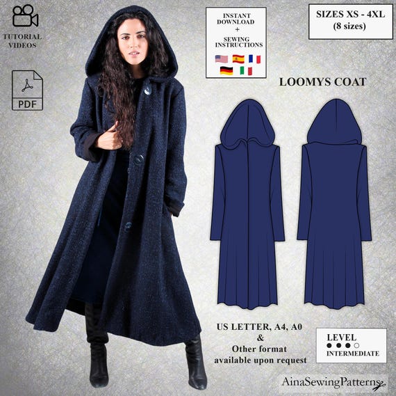 Patron De Couture Simplicity 1254 - Manteau Avec Capuche Tendance, Tailles 42 à 50 - 6