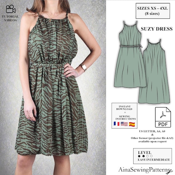 loose fitting summer dress patterns Women's Loose Fitting Floral Boho Spring Summer Dress