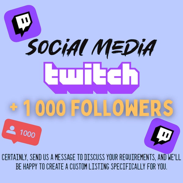 1000 FOLLOWERS TWITCH - MARKETING Fast, reliable delivery