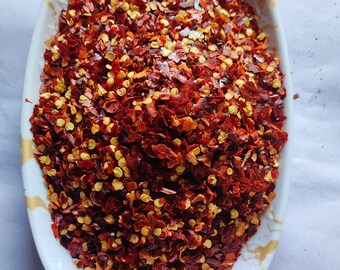 オーガニックの砕いた赤唐辛子チリフレーク - Etsy 日本