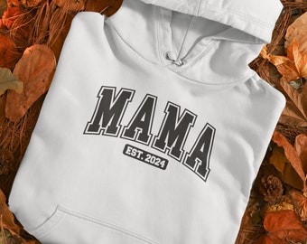 Bio Hoodie Mama | personalisiert Geburtsjahr | Gemütlicher Pullover | Geschenkidee | Weihnachten | Muttertag | Geburtstag | Geburt