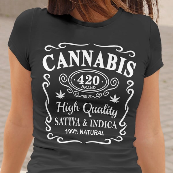 T-Shirt Damen | Cannabis Marihuana THC | Stoner Shirt | Geschenkidee für Frauen