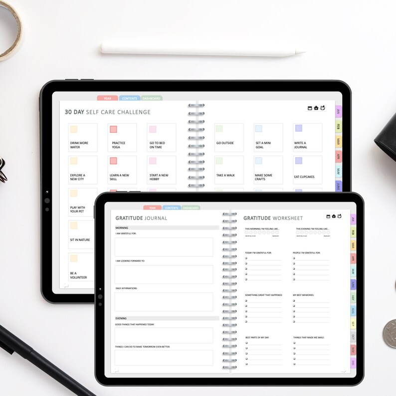 Undated Digital Planner, Notability Planner, iPad Planner, Goodnotes