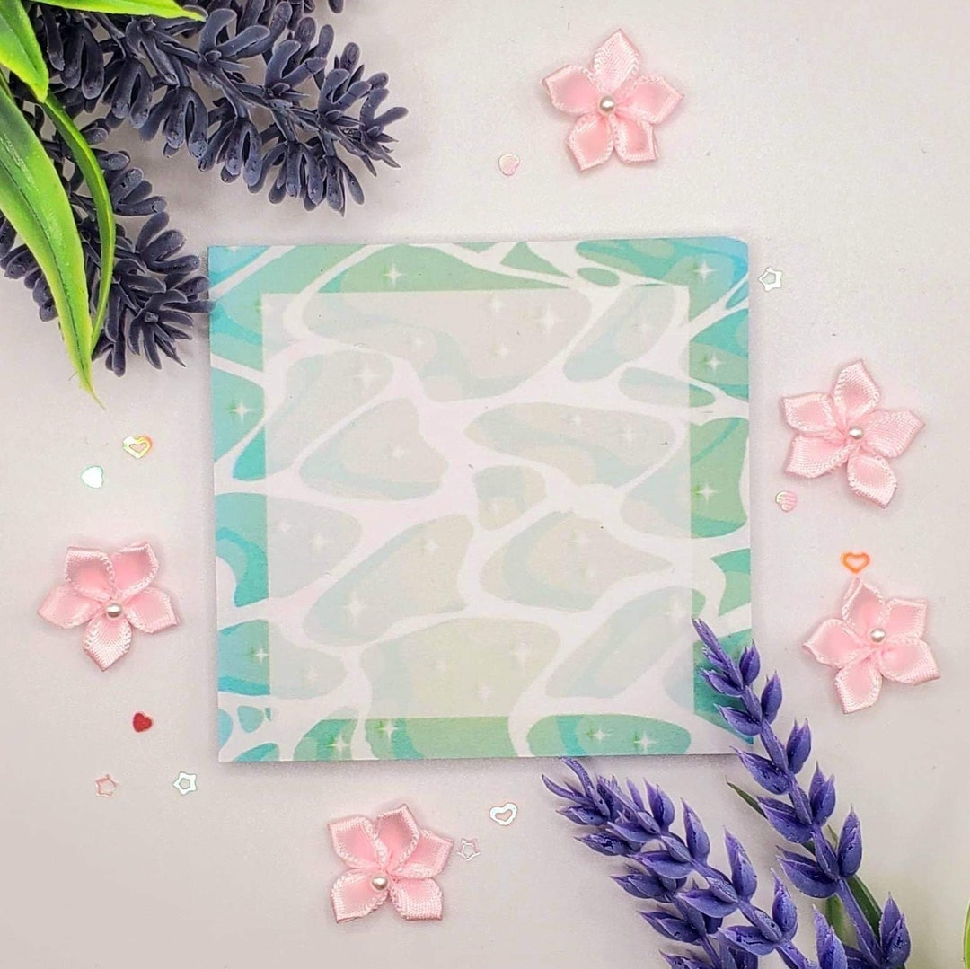 Green Ocean Sticky Notes Dreamy Anime Aesthetic 3x3 50pg Sticky Notes ...