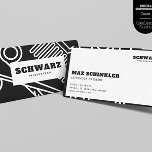 Creative business card for hairdressers | Barber Shop | Business Card Instant Download | Print Template |Canva Template| Printable stationery