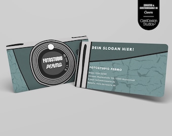 Creative business card for photographers | Photographer | Business Card Instant Download | Print Template |Canva Template| Printable stationery