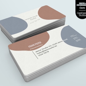 Modern business card for hairdressers | Business Card Beauty Salon | Instant Download | Print Template | Canvas Templates | Printable stationery