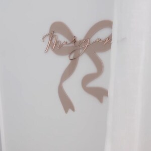 Bow With Script Name Wall Plaque