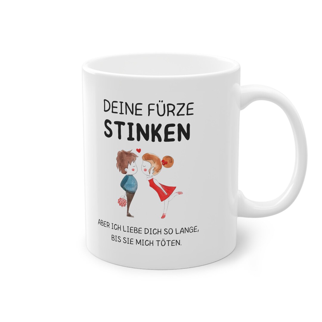 Tasse mit Spruch "Deine Fürze stinken", ideales Kaffeetassen Geschenk