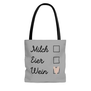 Tragetasche mit Einkaufsliste für Wein, perfektes Geschenk für Mütter oder JGA, ideale Tasche für Brautpartys, Urlaubsgeschenke
